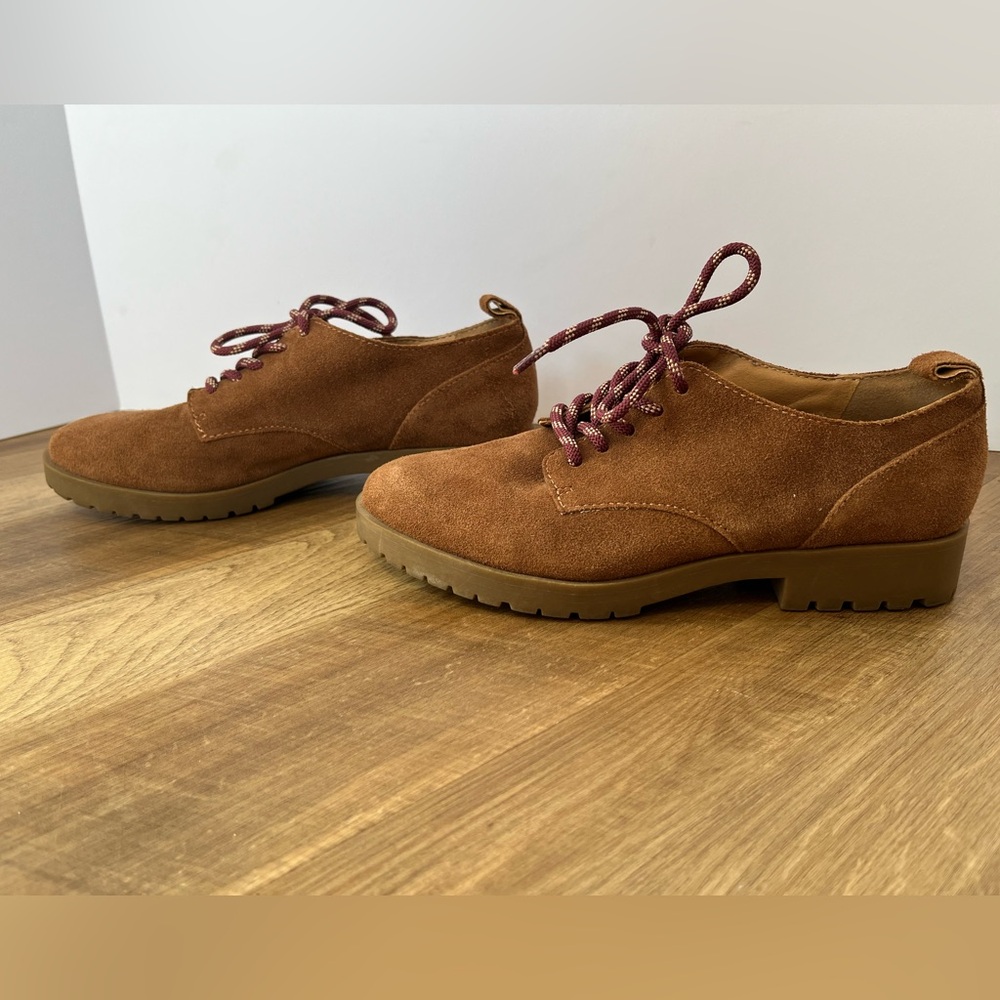 Crown Vintage Brown Leather Lace-Up Oxford Shoes Sz 6M